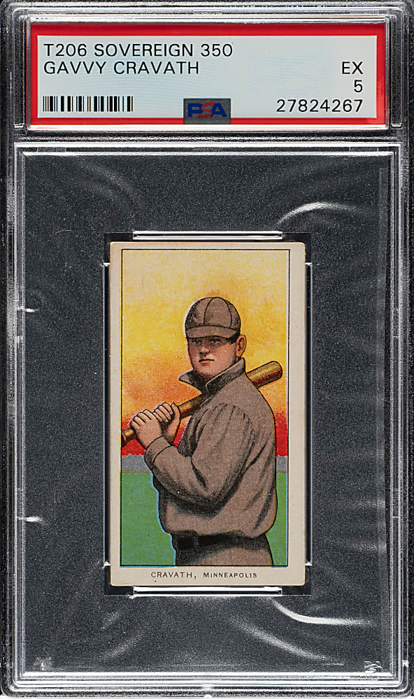 1909-1911 T206 White Border Gavvy Cravath PSA EX 5 - Sovereign 350 Back