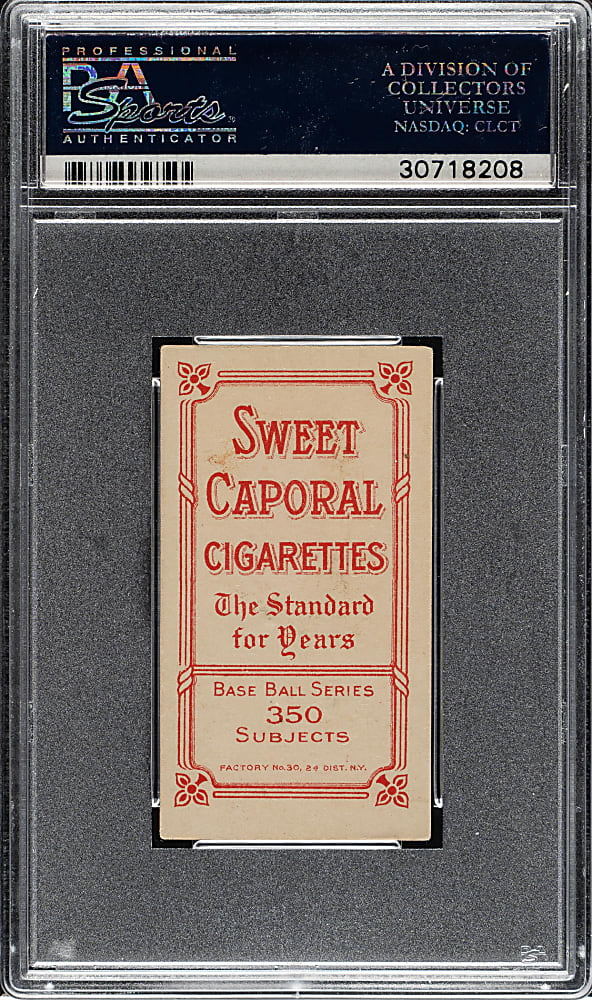 1909-1911 T206 White Border Jerry Downs PSA EX-MT 6