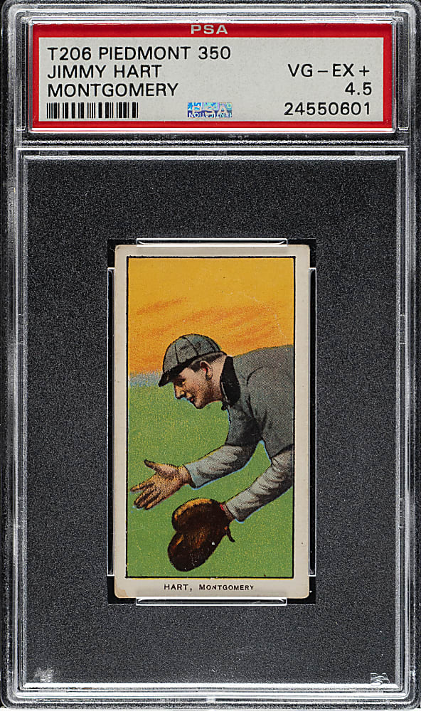 1909-1911 T206 White Border Jimmy Hart Southern Leaguer PSA VG-EX+ 4.5