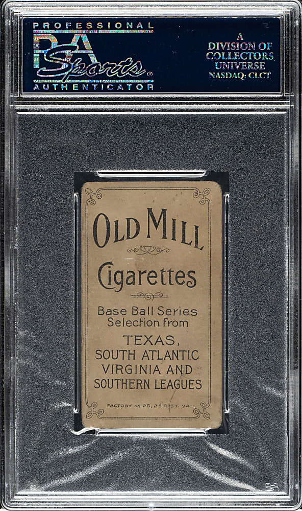 1909-1911 T206 White Border Bill Bernhard Southern Leaguer PSA VG 3 (MK) - Old Mill Back