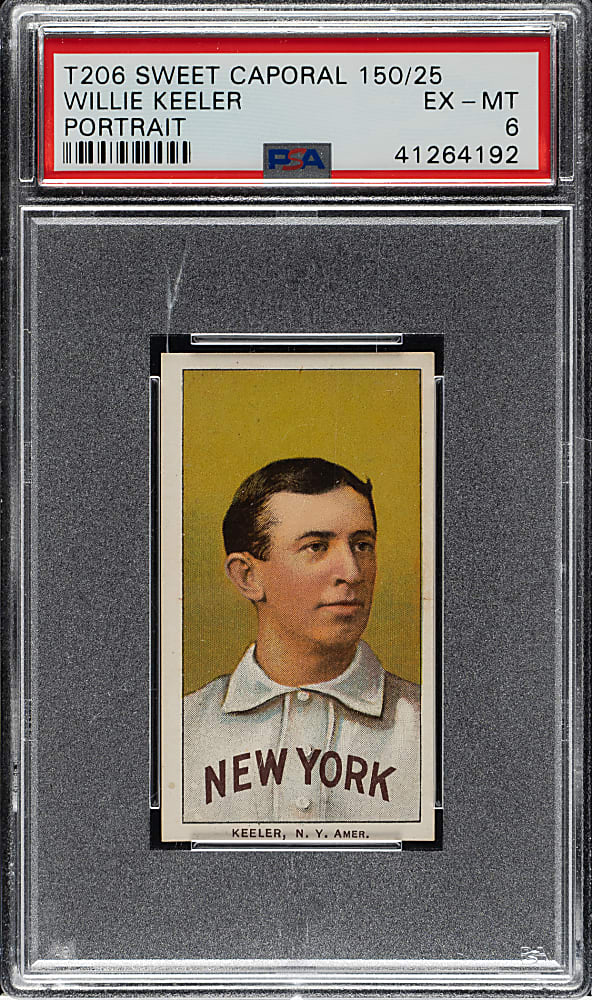 1909-1911 T206 White Border Willie Keeler Portrait PSA EX-MT 6