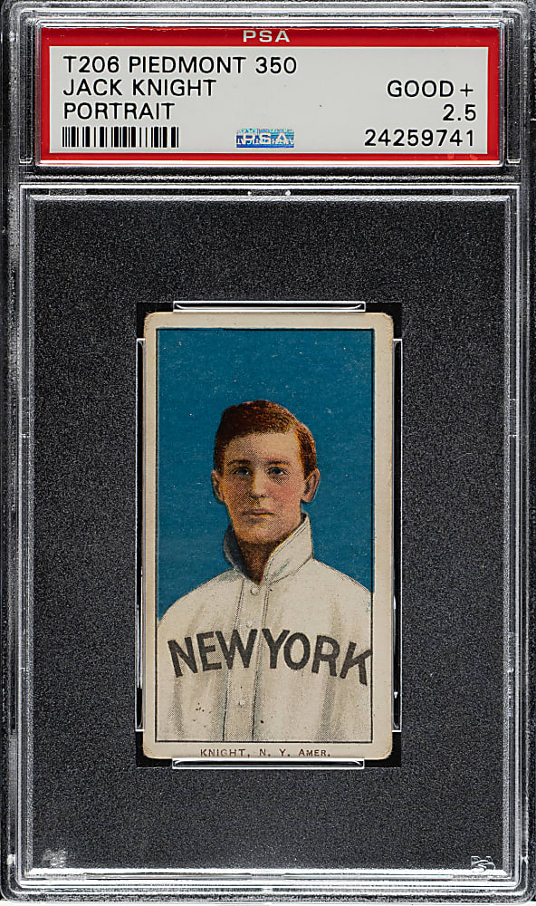 1909-1911 T206 White Border Jack Knight Portrait PSA GOOD+ 2.5