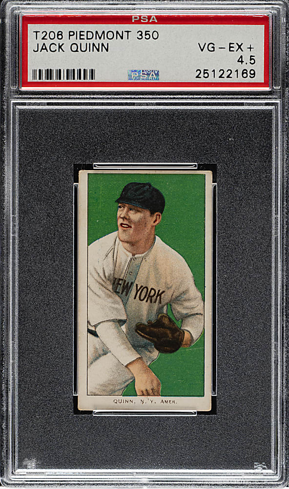 1909-1911 T206 White Border Jack Quinn PSA VG-EX+ 4.5