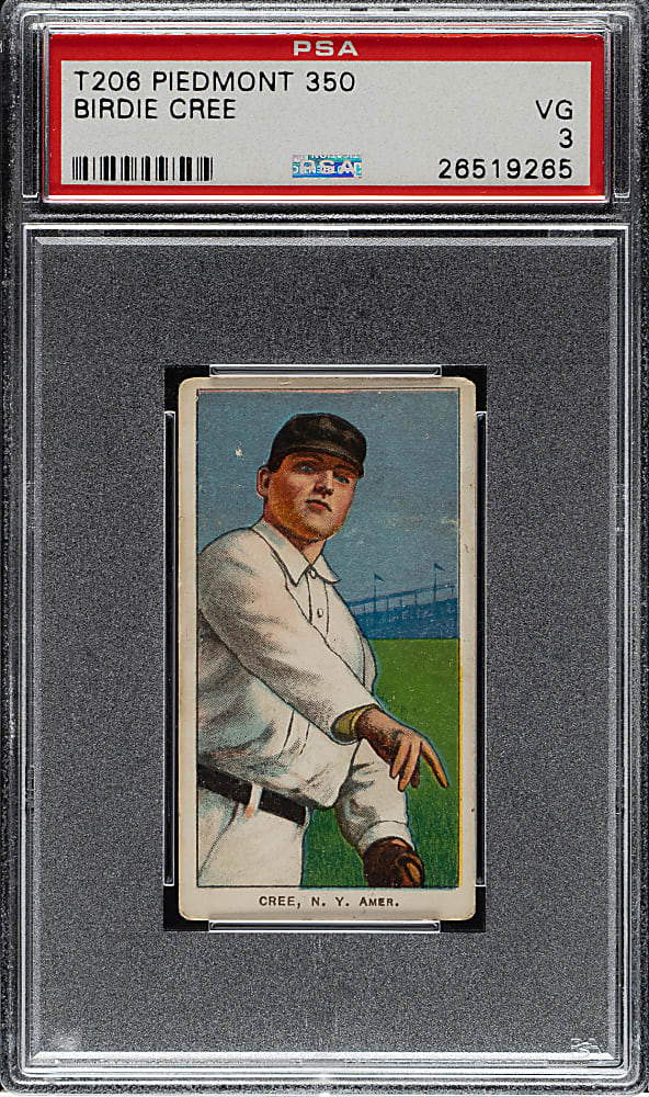 1909-1911 T206 White Border Birdie Cree PSA VG 3