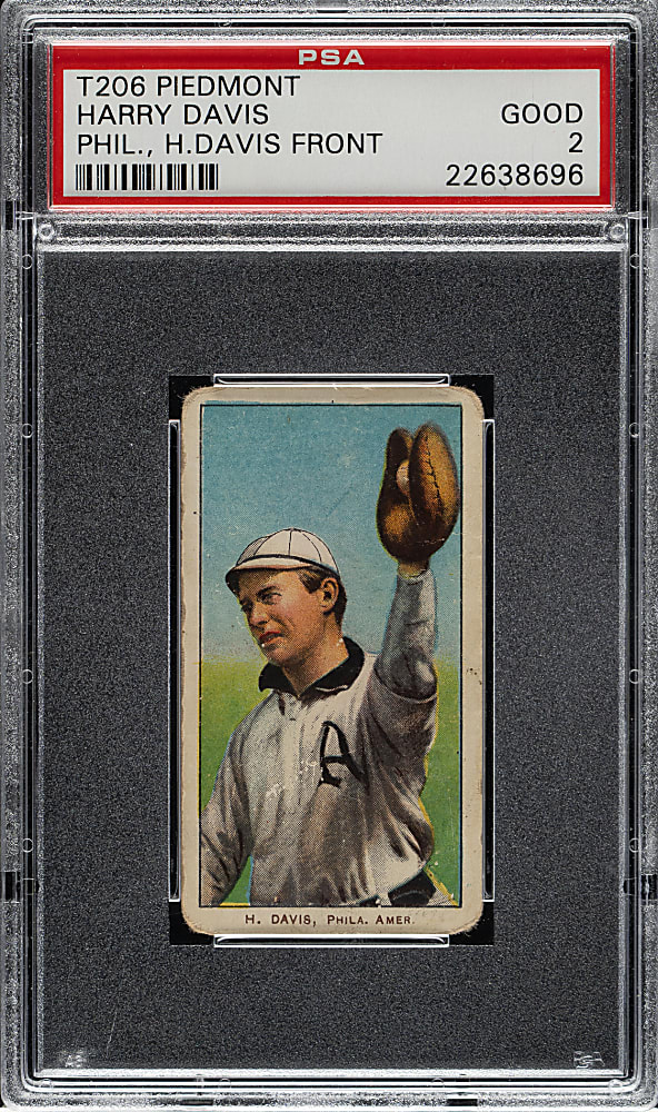 1909-1911 T206 White Border Harry Davis (H. Davis on Front) PSA GOOD 2