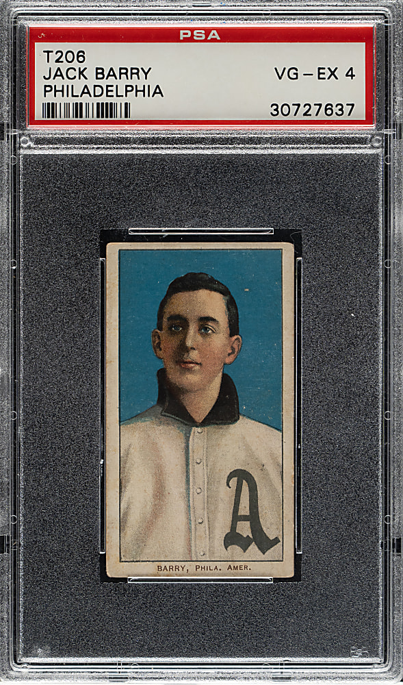 1909-1911 T206 White Border Jack Barry PSA VG-EX 4