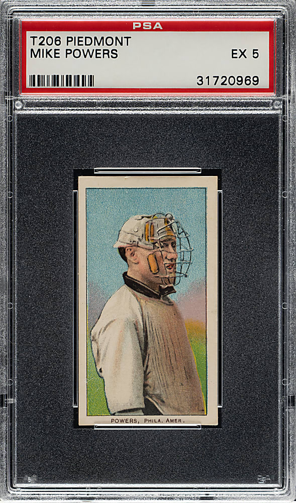 1909-1911 T206 White Border Mike Powers PSA EX 5