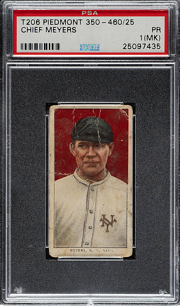 1909-1911 T206 White Border Chief Meyers PSA POOR 1 (MK)