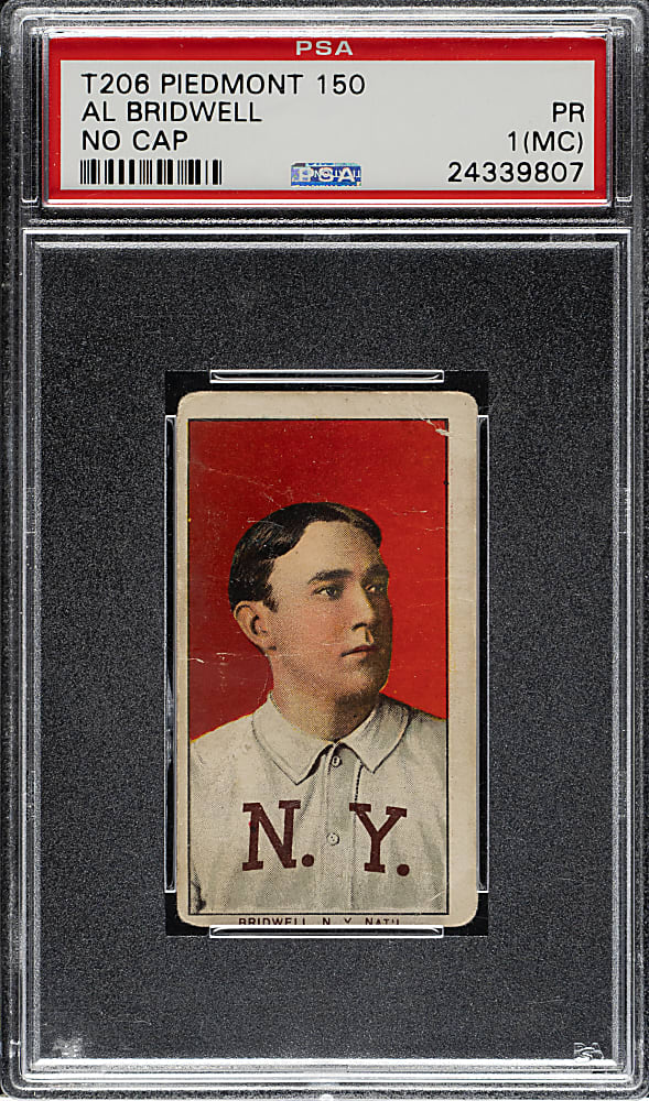 1909-1911 T206 White Border Al Bridwell Portrait No Cap PSA POOR 1 (MC)