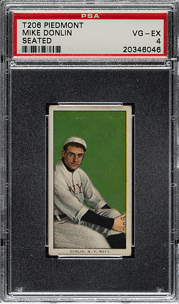 1909-1911 T206 White Border Mike Donlin Seated PSA VG-EX 4