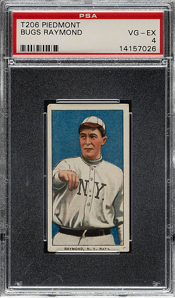 1909-1911 T206 White Border Bugs Raymond PSA VG-EX 4