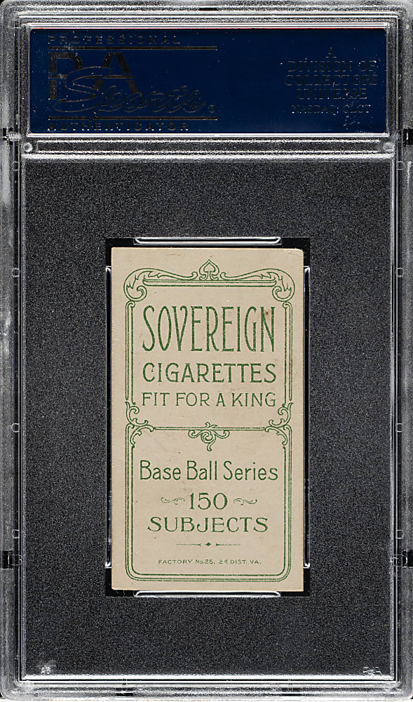 1909-1911 T206 White Border Red Ames Hands at Chest PSA VG+ 3.5 - Sovereign 150 Back