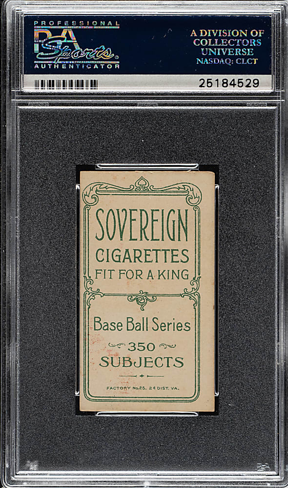 1909-1911 T206 White Border Moose McCormick PSA EX 5 - Sovereign 350 Back