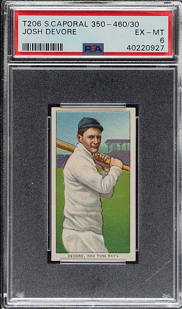 1909-1911 T206 White Border Josh Devore PSA EX-MT 6