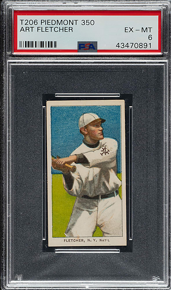 1909-1911 T206 White Border Art Fletcher PSA EX-MT 6