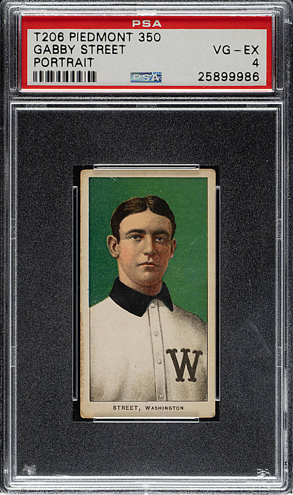 1909-1911 T206 White Border Gabby Street Portrait PSA VG-EX 4