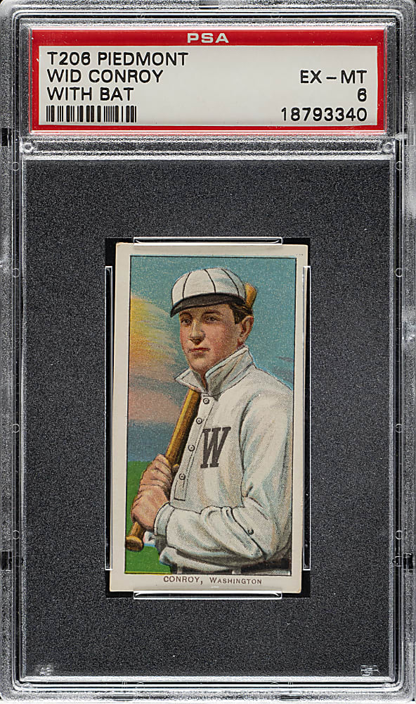 1909-1911 T206 White Border Wid Conroy with Bat PSA EX-MT 6