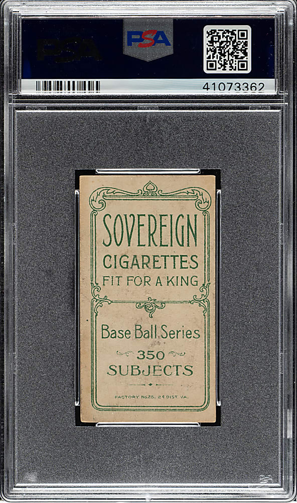 1909-1911 T206 White Border Bill Shipke PSA EX 5 - Sovereign 350 Back