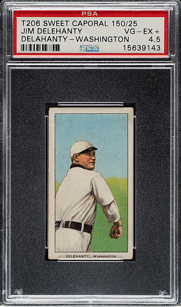 1909-1911 T206 White Border Jim Delehanty PSA VG-EX+ 4.5