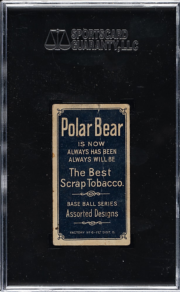 1909-1911 T206 White Border Heinie Smith SGC POOR 1 - Polar Bear Back
