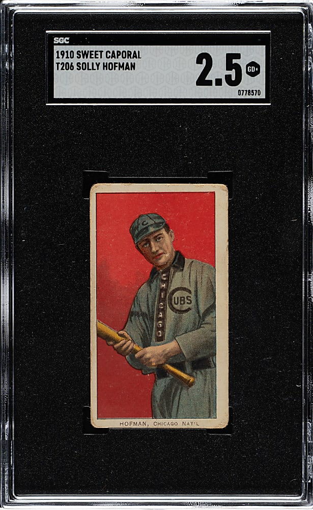 1909-1911 T206 White Border Solly Hofman SGC GOOD+ 2.5