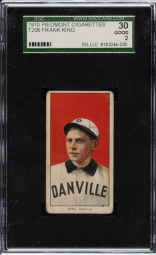 1909-1911 T206 White Border Frank King Southern Leaguer SGC GOOD 30