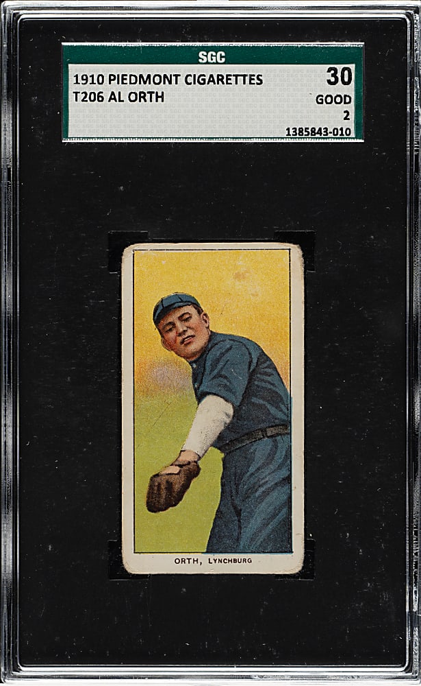 1909-1911 T206 White Border Al Orth Southern Leaguer SGC GOOD 30