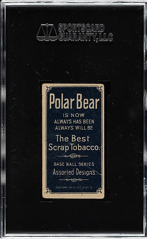 1909-1911 T206 White Border Joe Lake St. Louis Ball in Hand SGC FAIR 20 - Polar Bear Back