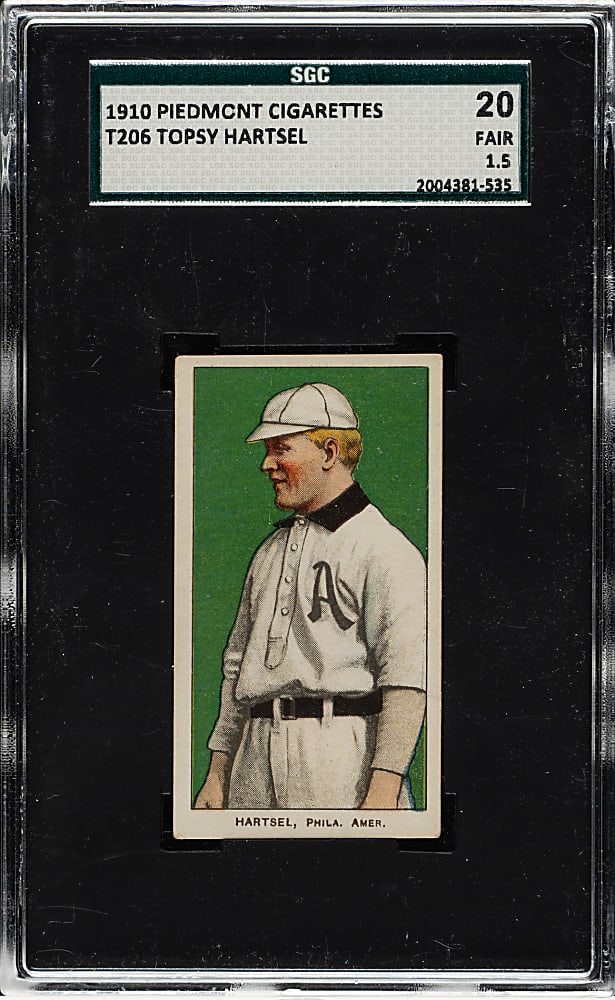 1909-1911 T206 White Border Topsy Hartsel SGC FAIR 20