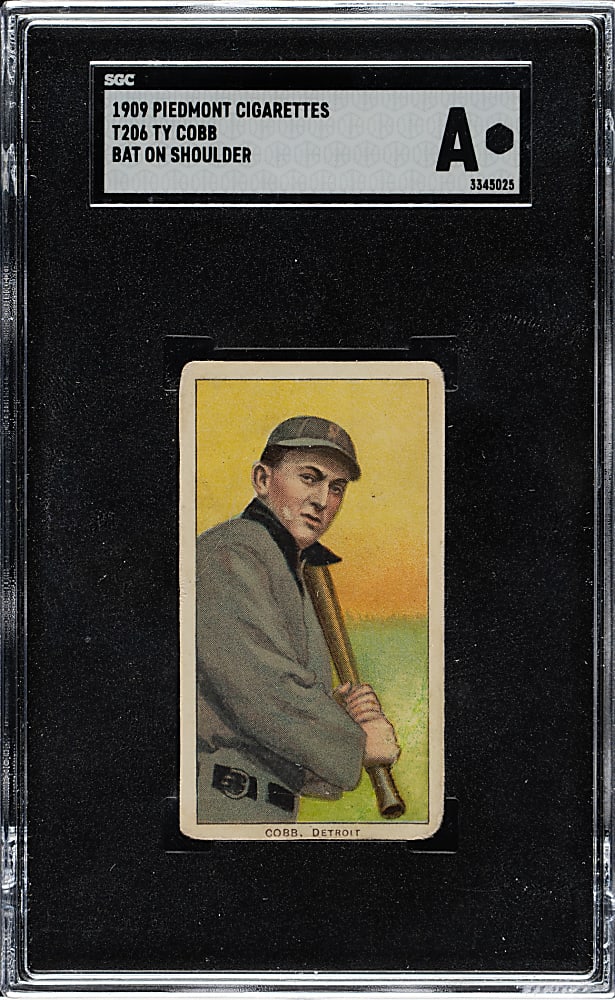 1909-1911 T206 White Border Ty Cobb Bat On Shoulder SGC Authentic