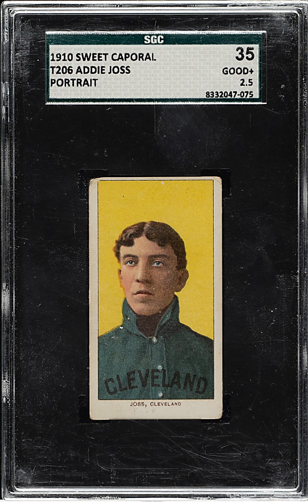 1909-1911 T206 White Border Addie Joss Portrait SGC GOOD+ 35