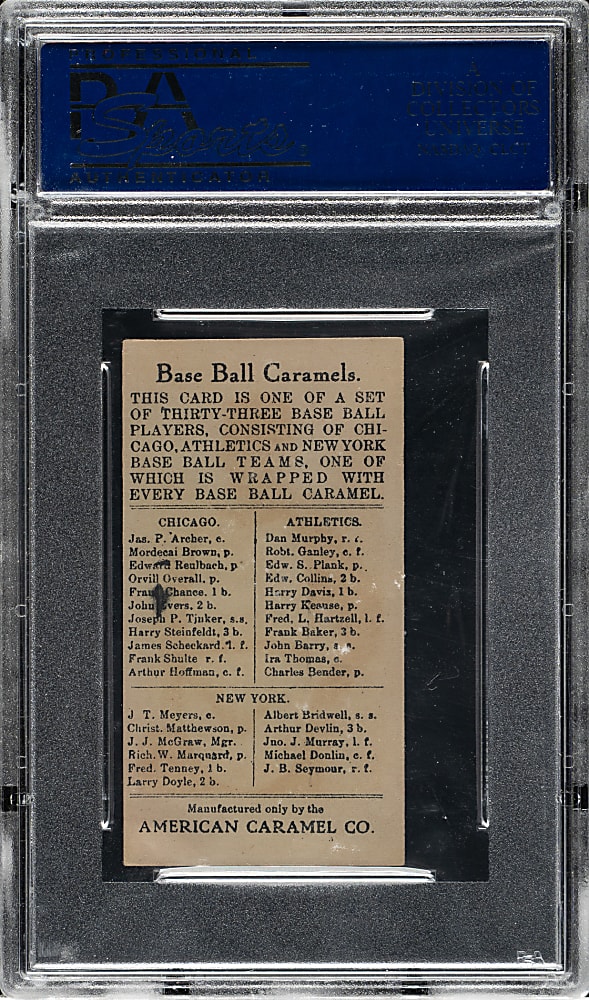 1909-1911 E91-B American Caramel James Archer PSA EX 5