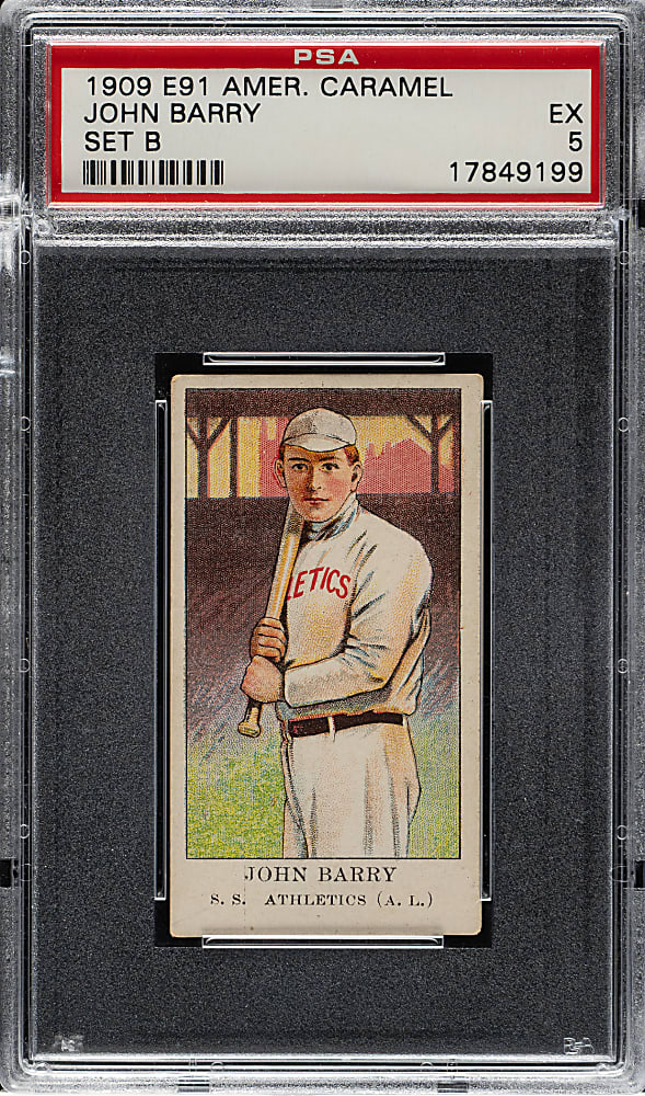 1909-1911 E91-B American Caramel John Barry PSA EX 5