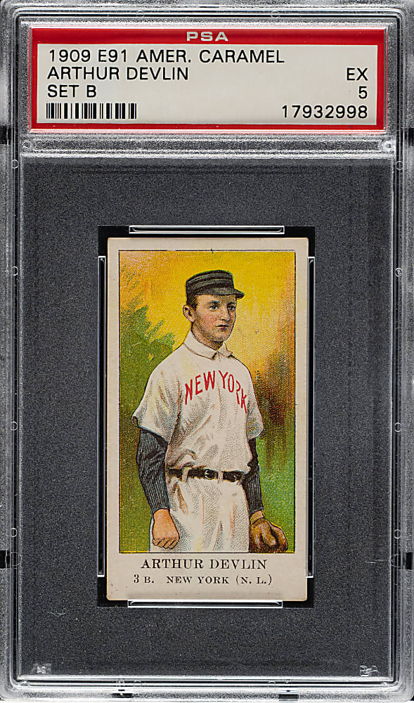 1909-1911 E91-B American Caramel Arthur Devlin PSA EX 5