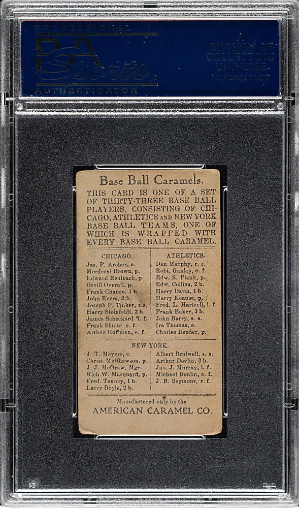 1909-1911 E91-B American Caramel Rube Marquard PSA VG 3