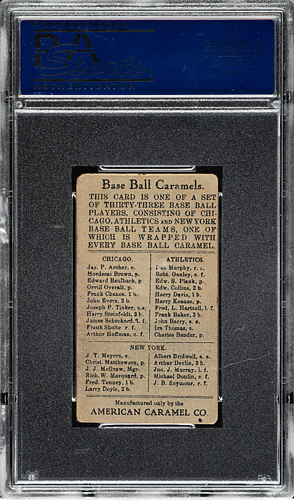 1909-1911 E91-B American Caramel Robert Ganley PSA VG 3