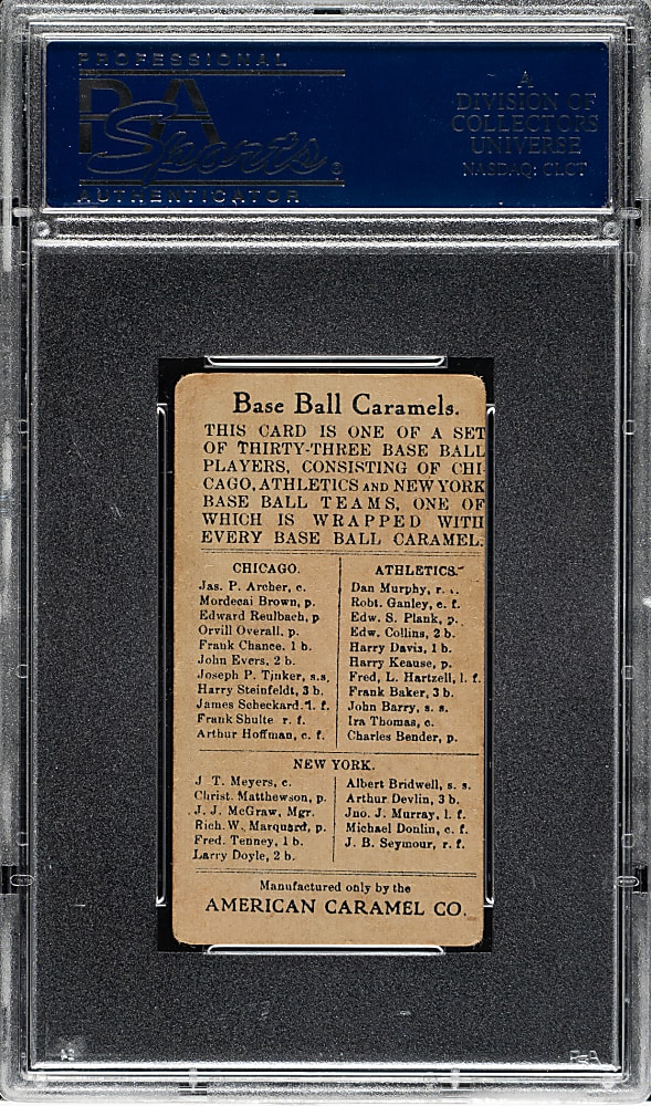 1909-1911 E91-B American Caramel Larry Doyle PSA VG-EX 4