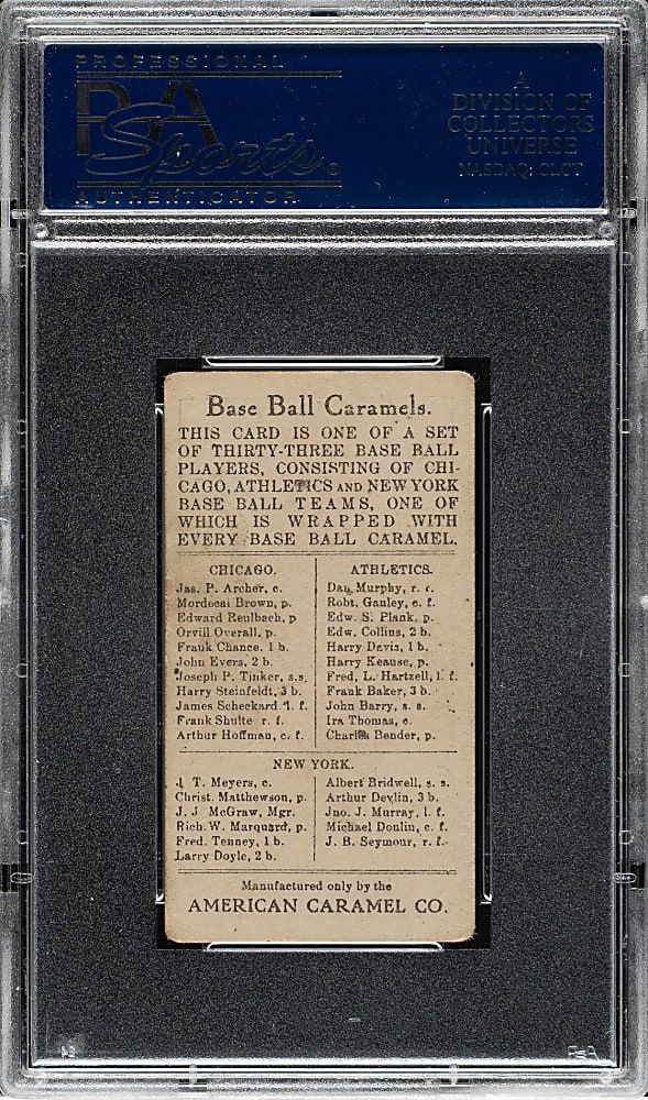 1909-1911 E91-B American Caramel Frank Chance PSA VG-EX 4