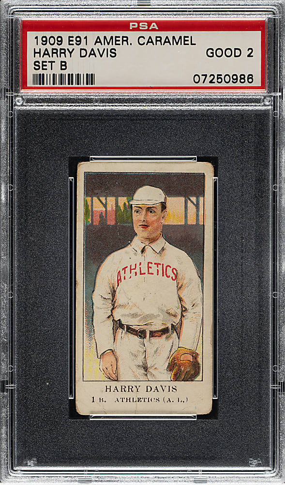 1909-1911 E91-B American Caramel Harry Davis PSA GOOD 2