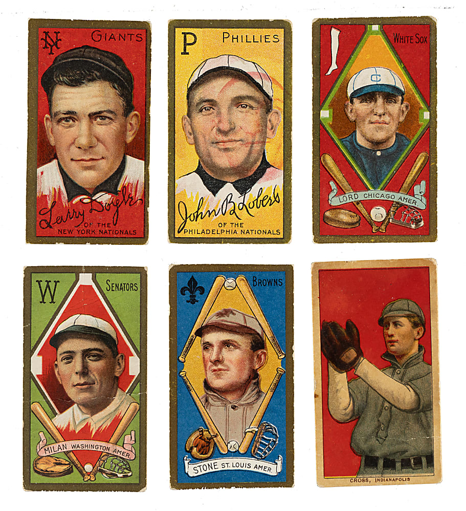 1909 to 1911 T205 Gold Border and T206 White Border Collection (6)