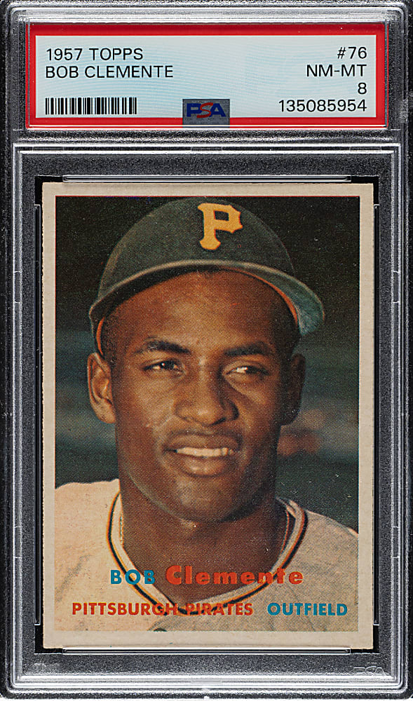1957 Topps #76 Roberto Clemente PSA NM-MT 8