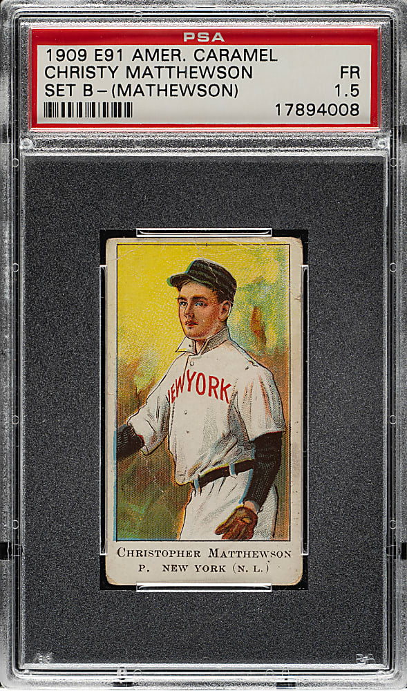 1909-1911 E91-B American Caramel Christy Mathewson PSA FAIR 1.5