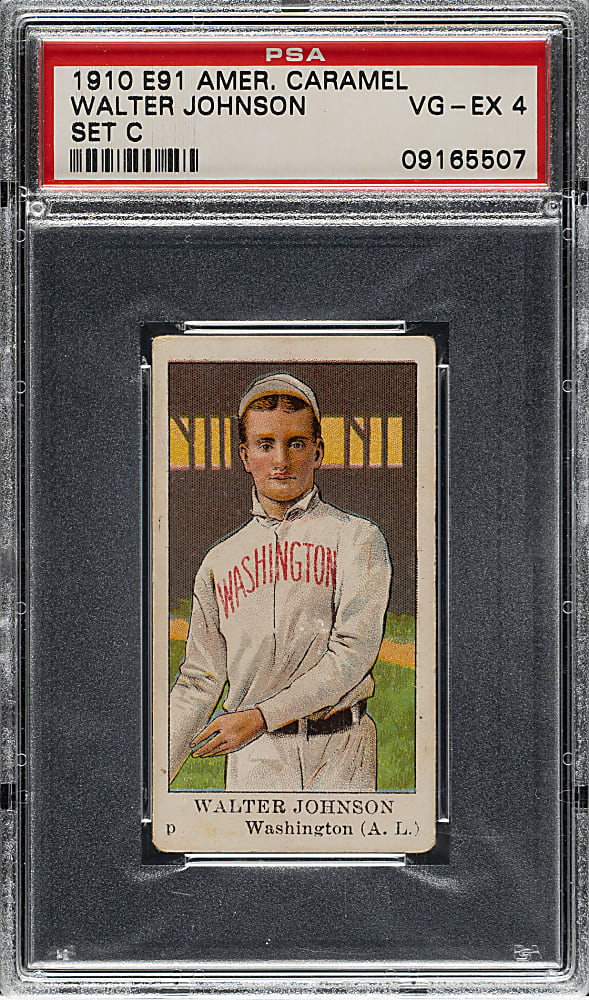 1909-1911 E91-C American Caramel Walter Johnson PSA VG-EX 4