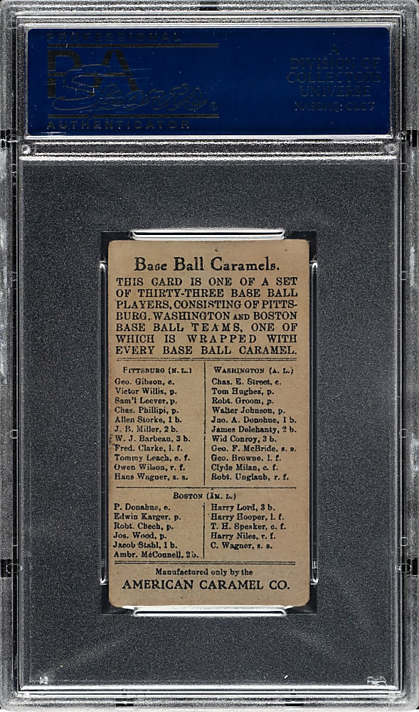 1909-1911 E91-C American Caramel Walter Johnson PSA VG-EX 4