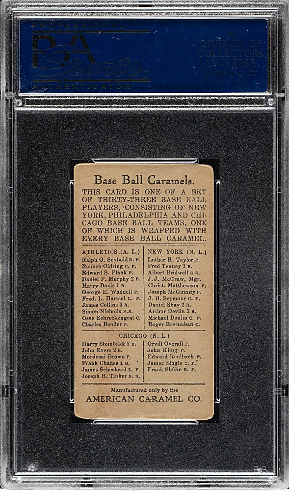 1909-1911 E91-A American Caramel Roger Bresnahan PSA VG 3