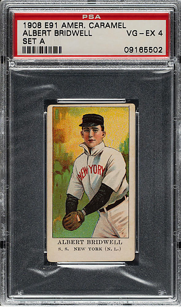 1909-1911 E91-A American Caramel Al Bridwell PSA VG-EX 4
