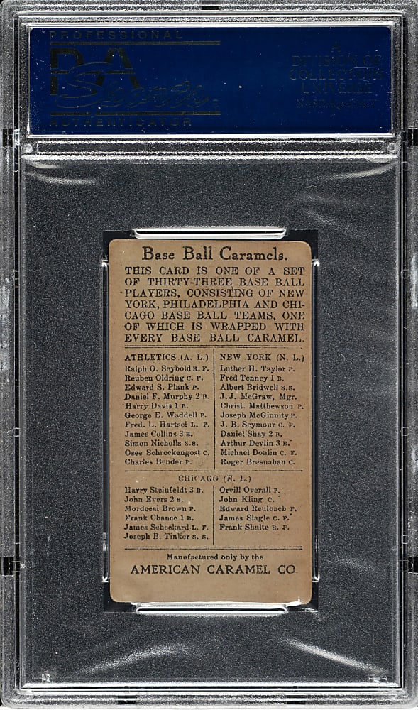 1909-1911 E91-A American Caramel Al Bridwell PSA VG-EX 4
