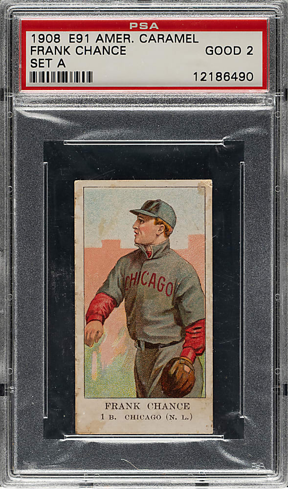 1909-1911 E91-A American Caramel Frank Chance PSA GOOD 2