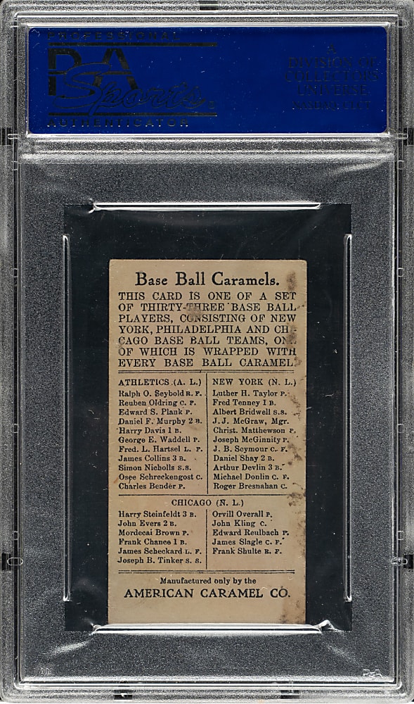 1909-1911 E91-A American Caramel Frank Chance PSA GOOD 2