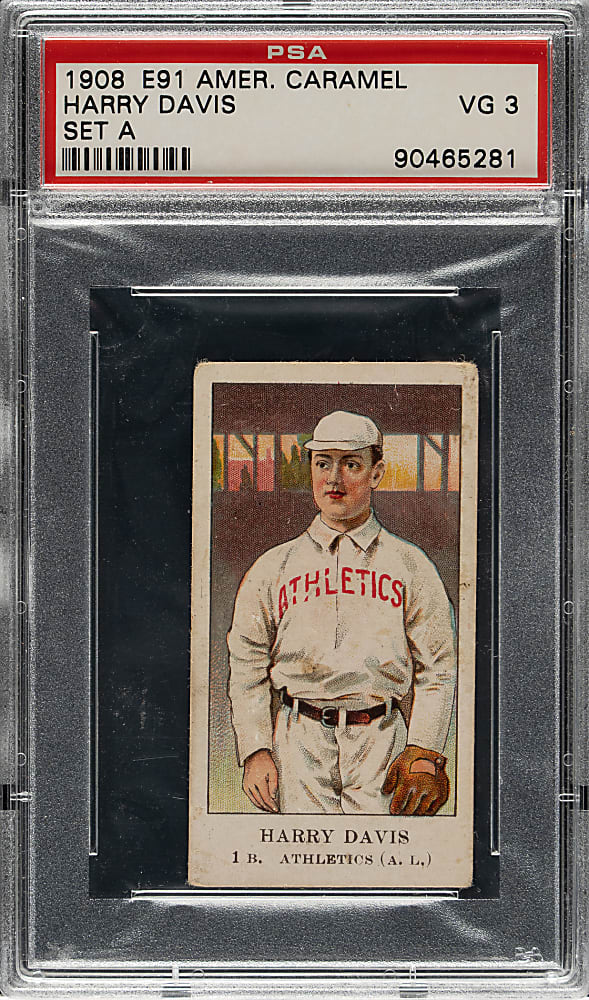 1909-1911 E91-A American Caramel Harry Davis PSA VG 3